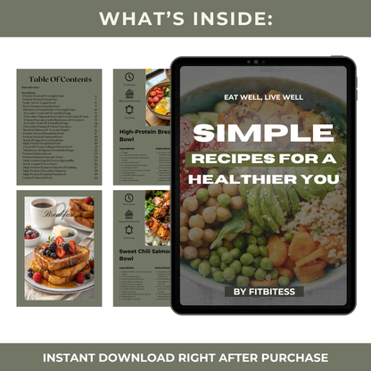 Recipe Book + Free Complete Guide For Fat Loss